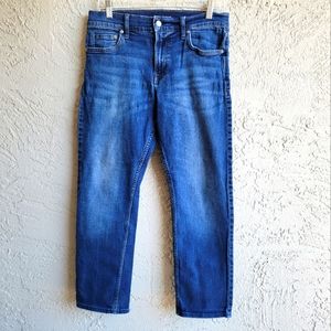 🟣CALVIN KLEIN JEANS Straigh Patchwork Denim Blue Jeans 30x30